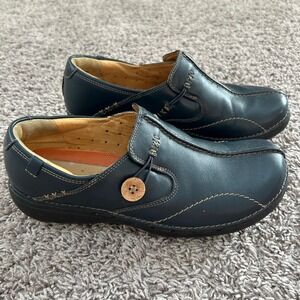 Clarks Unstructured Leather Slip On Loafers Comfort Casual Shoes Women's US 8